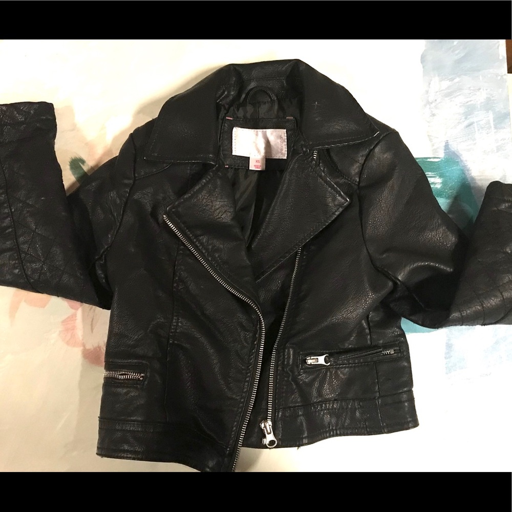 Leather jacket with details, xhilaration size XS